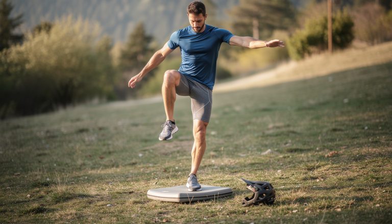découvrez des exercices hors-vélo ciblés pour améliorer votre proprioception et votre équilibre, afin d'optimiser votre agilité en descente et renforcer votre performance en mountain bike.