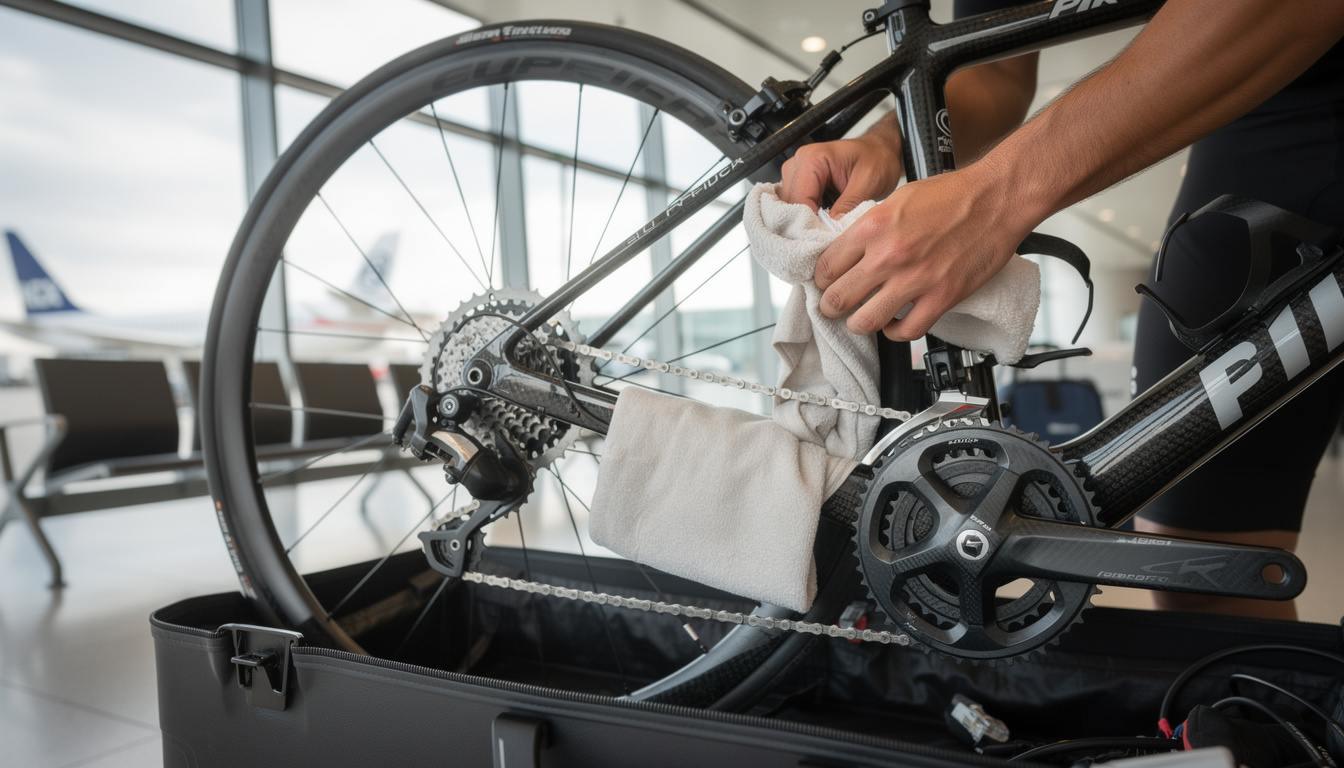 découvrez les protocoles essentiels pour le démontage et la protection optimale du dérailleur lors du transport aérien en valise rigide, garantissant la sécurité de votre vélo.