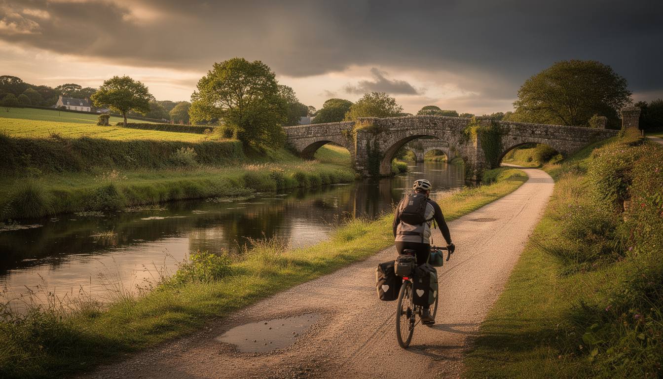 découvrez un itinéraire technique à vélo le long du canal de nantes à brest en bretagne, alliant défis sportifs et paysages pittoresques pour une aventure unique.