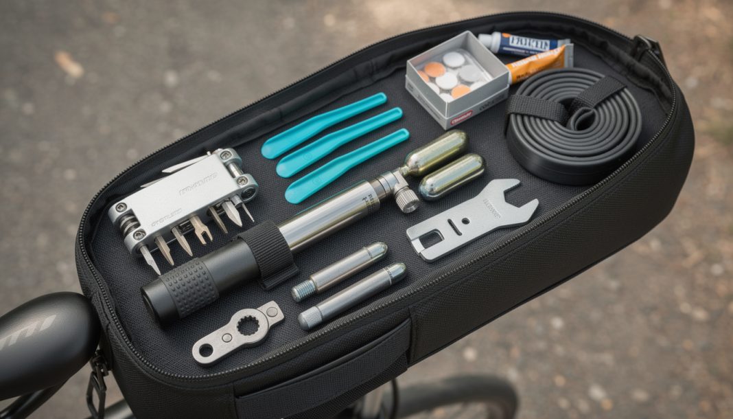 découvrez la trousse à outils idéale à emporter dans votre sacoche de selle pour réparer rapidement et efficacement vos équipements lors de vos sorties à vélo.