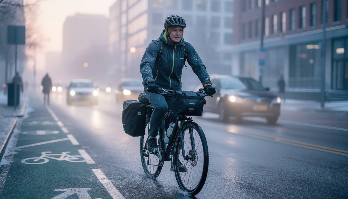 découvrez comment maîtriser la transpiration et gérer l'humidité résiduelle pour un vélotaf hivernal confortable et efficace.