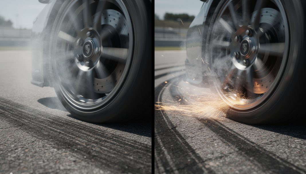 découvrez notre test de freinage comparant plaquettes organiques et métalliques pour évaluer leur puissance sur route sèche et choisir les meilleures performances.