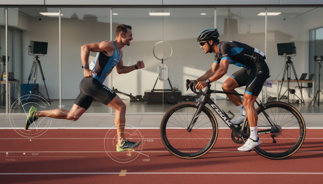 découvrez comment l'analyse de foulée et le cycle de pédalage permettent aux triathlètes d'optimiser leurs performances grâce aux transferts de compétences entre course à pied et cyclisme.