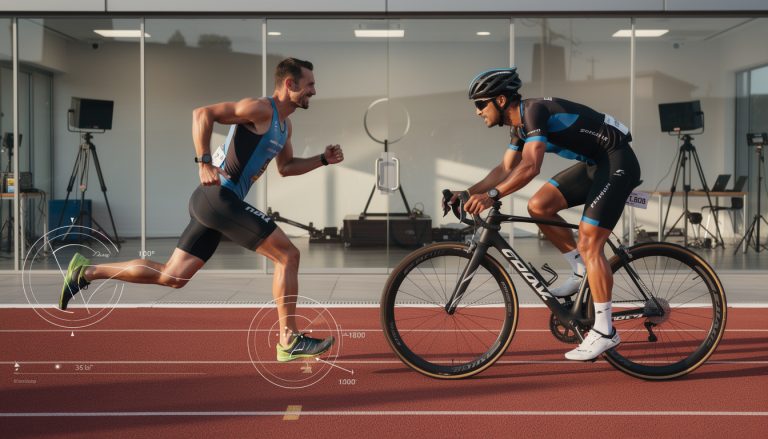 découvrez comment l'analyse de foulée et le cycle de pédalage permettent aux triathlètes d'optimiser leurs performances grâce aux transferts de compétences entre course à pied et cyclisme.