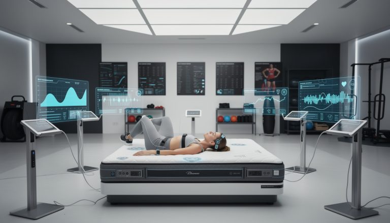 découvrez comment l'analyse du sommeil en compétition, grâce à l'utilisation de matelas et capteurs personnalisés, optimise la récupération et la performance des athlètes.