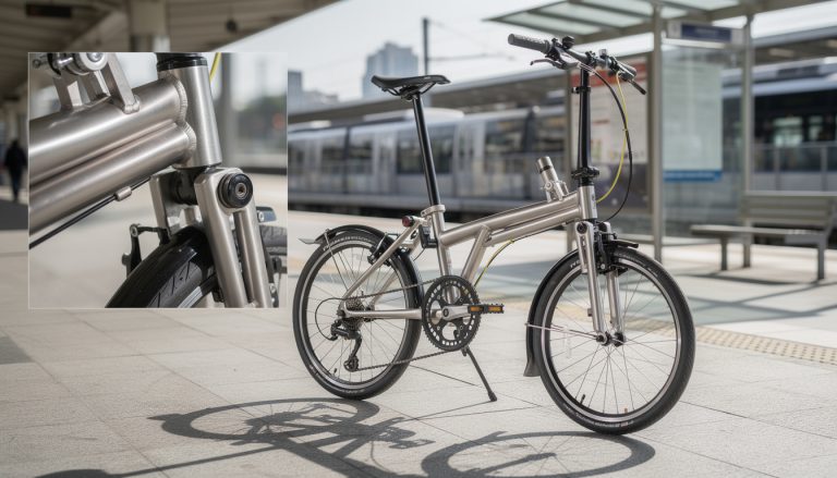 découvrez comment le vélo pliant en titane allie légèreté et rigidité optimale pour faciliter vos trajets intermodaux intensifs.