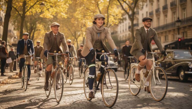découvrez le charme du mouvement "tweed run" alliant élégance vintage et performance moderne avec le retour du vêtement technique chic à vélo.