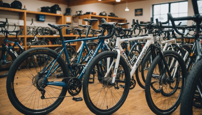 Rangée de vélos d'occasion vérifiés exposés en boutique pour un achat en toute confiance