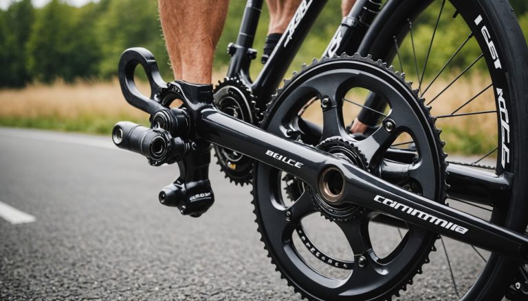 Capteur de puissance vélo installé sur une manivelle de vélo de route